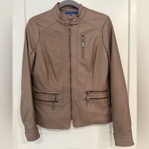 Apt. 9 Women's Brown Faux Leather Jacket